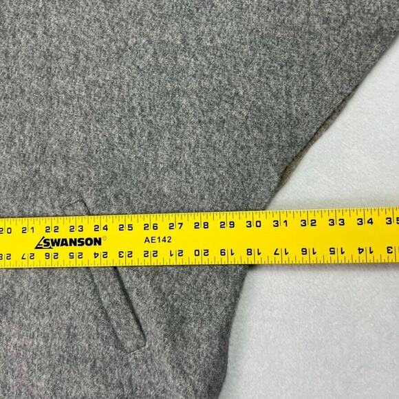 Eileen Fisher Coat Cape Womens Small Gray Taupe Alpaca Wool Oversized Lagenlook - Picture 6 of 10